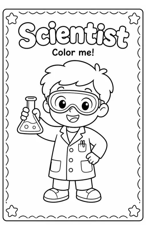 Scientist Coloring Pages