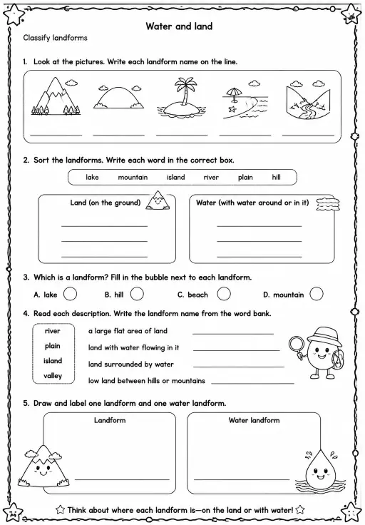 Classify landforms