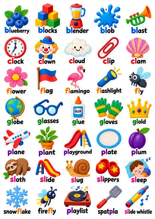 Core Vocabulary B Words English Vocabulary Stickers