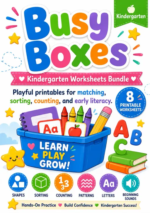 Busy Boxes Worksheet Pack