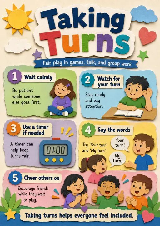 Taking Turns Friendship Infographic
