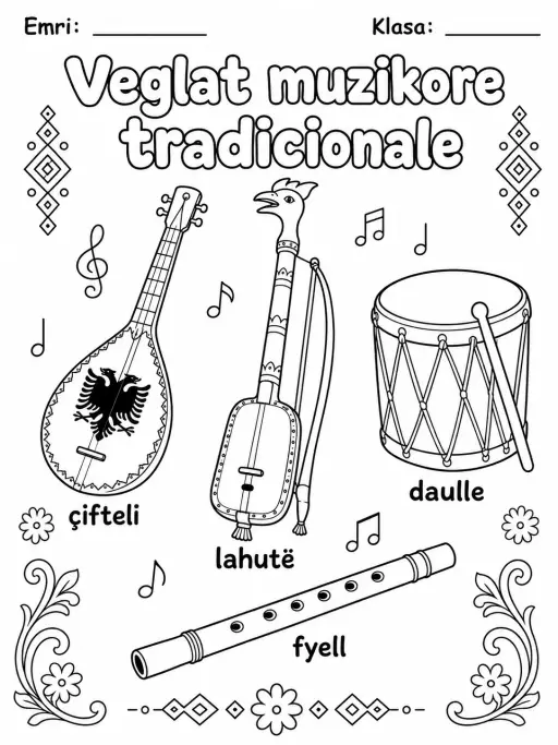 Veglat muzikore tradicionale - Faqe ngjyrosjeje