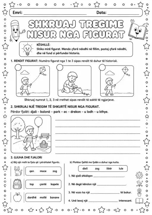 Shkruaj tregime nisur nga figurat
