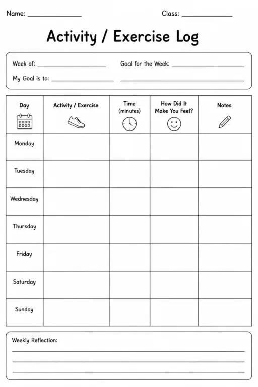 Activity / Exercise Log