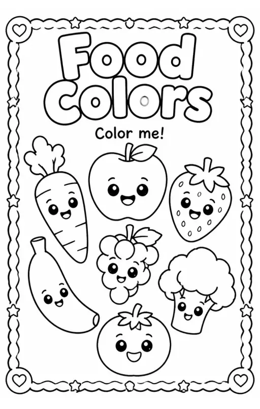 Food Colors Coloring Page