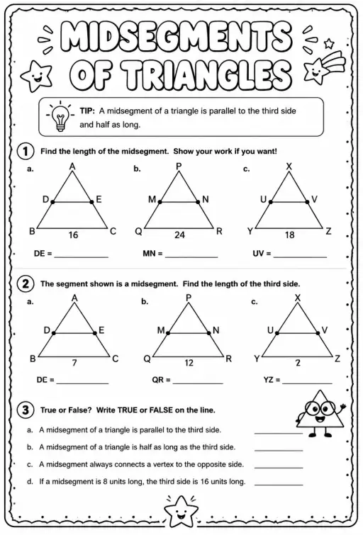 Midsegments of triangles