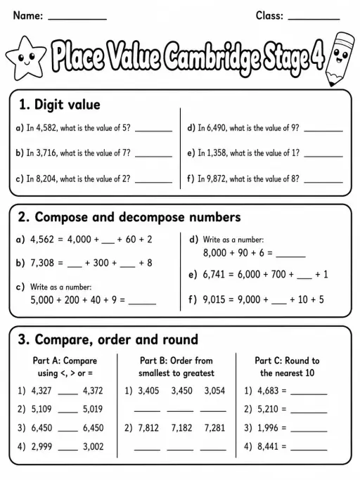 Place Value Cambridge Stage 4