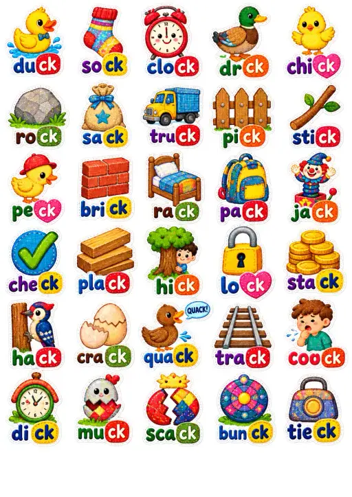 Ck Words Picture Set English Vocabulary Stickers