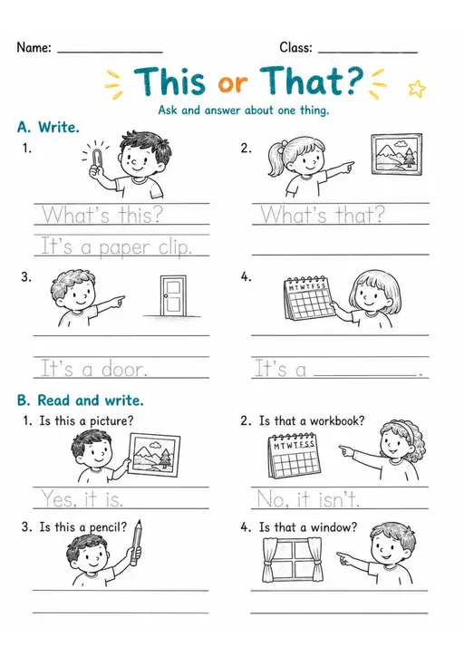 This Or That? | Grades 2-3 English Language Arts Worksheet