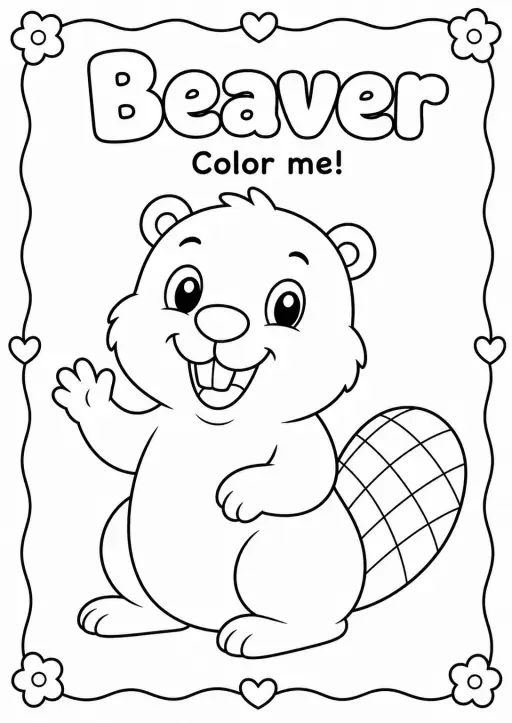 Beaver Coloring Pages