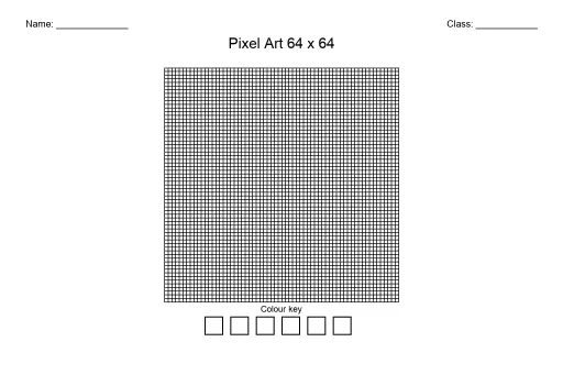 Pixel Art Grid 64x64 (Blank)