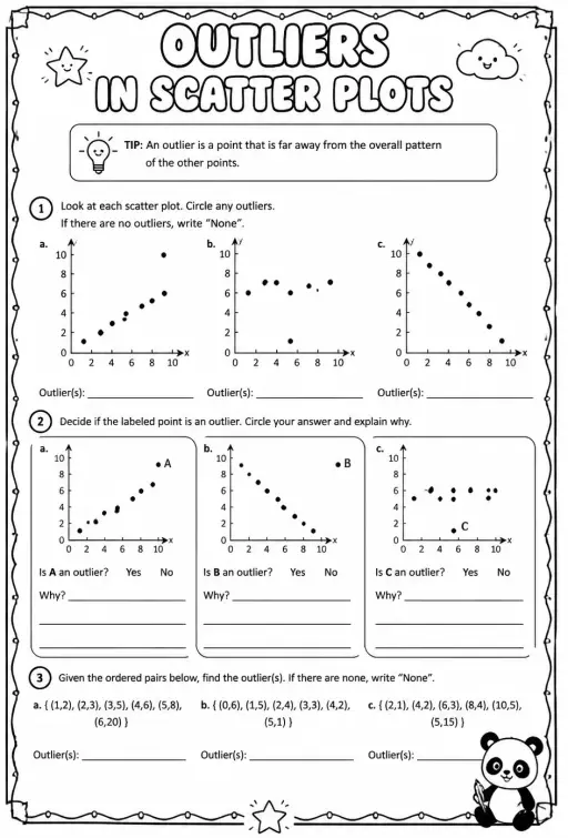 Outliers in scatter plots
