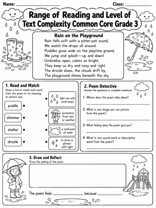 Range of Reading and Level of Text Complexity Common Core Grade 3
