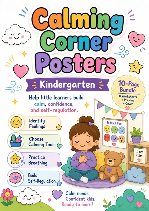 Calming Corner Posters Worksheet Pack