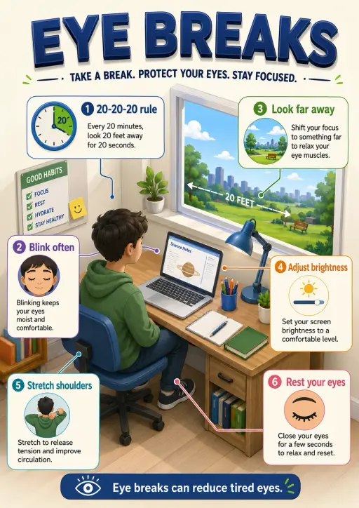 Eye Breaks Digital Wellbeing Infographic