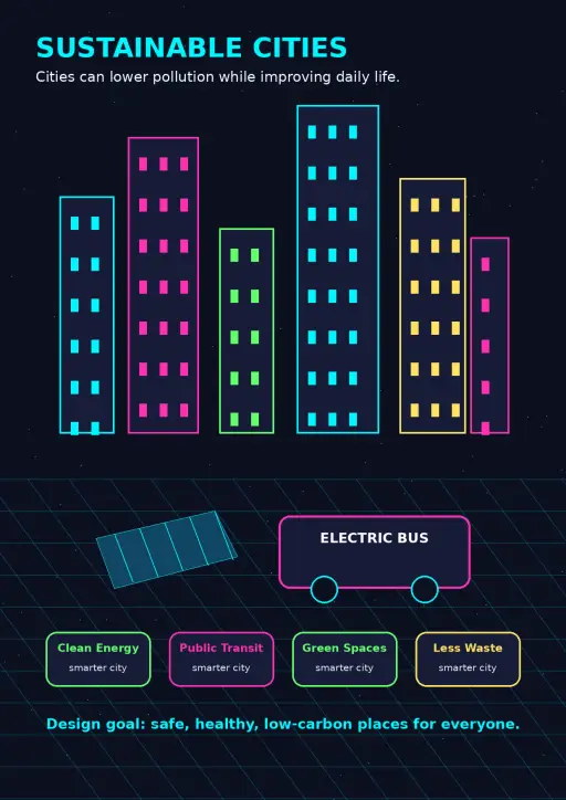Sustainable Cities Global Issues Infographic