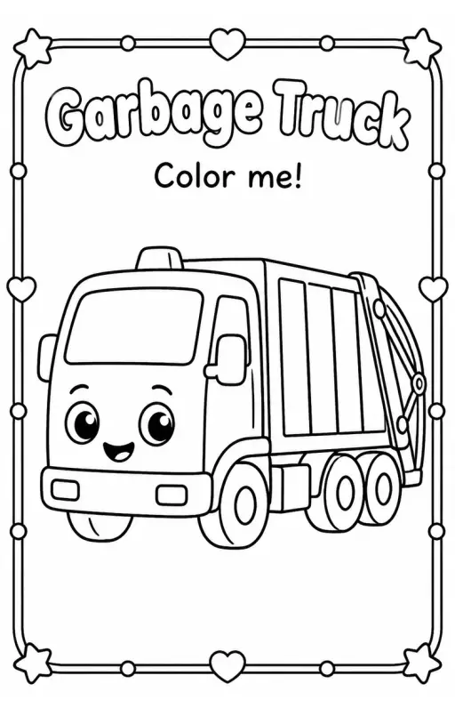 Garbage Truck Coloring Pages