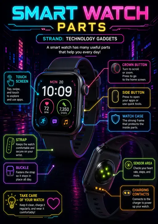 Smart Watch Technology Gadgets Infographic