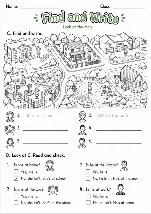Find And Write | Grades 2-3 English Language Arts Worksheet