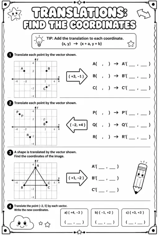 Translations: find the coordinates