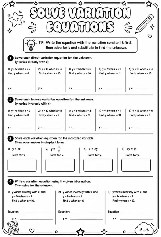 Solve variation equations
