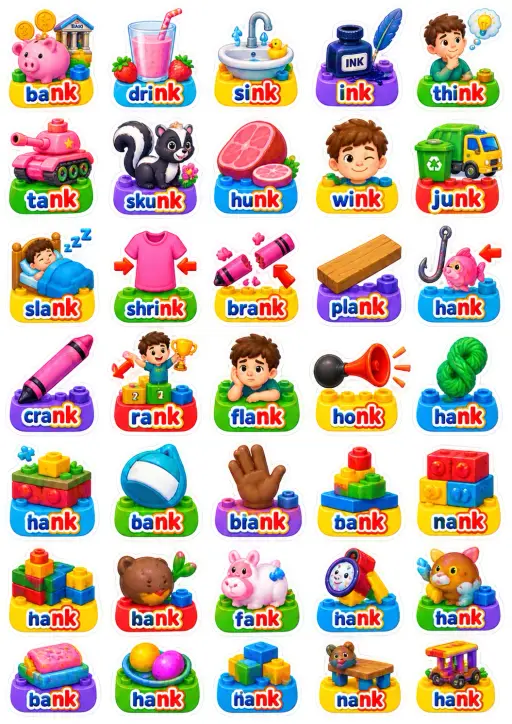 Phonics and Word Study Vocabulary Sticker Pack 02