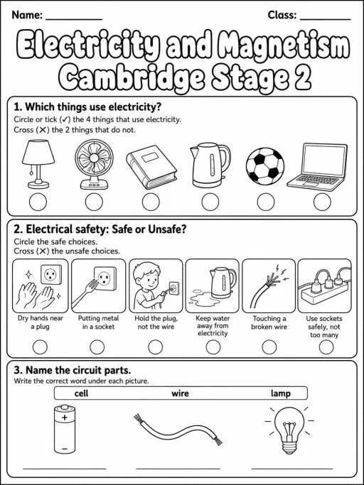 Electricity and Magnetism Cambridge Stage 2