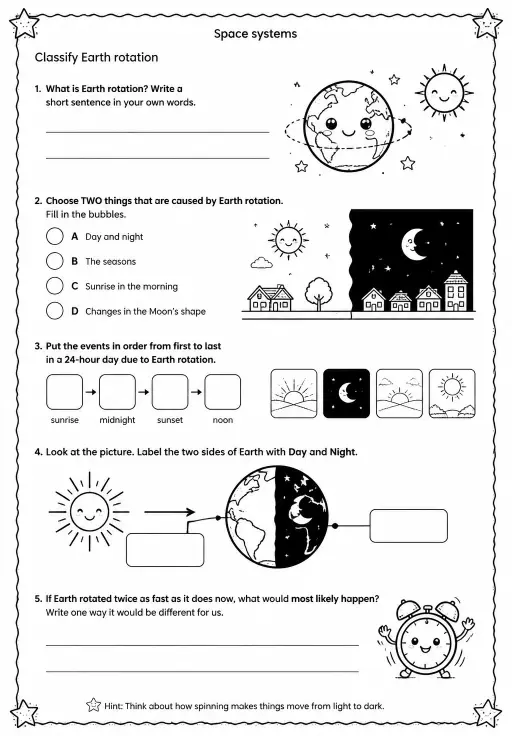 Classify Earth rotation