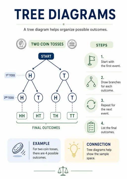 Tree Diagrams Probability Infographic