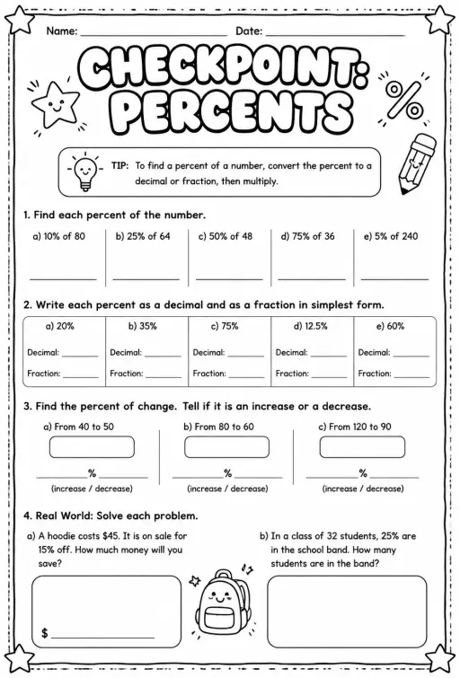 Checkpoint: Percents