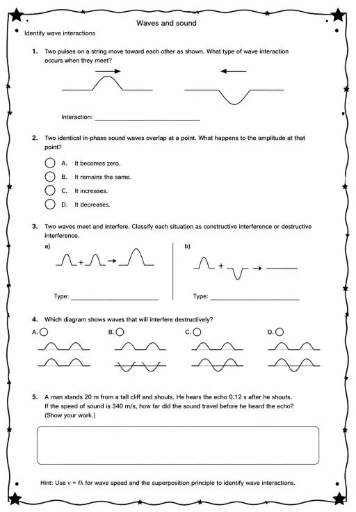 Identify wave interactions
