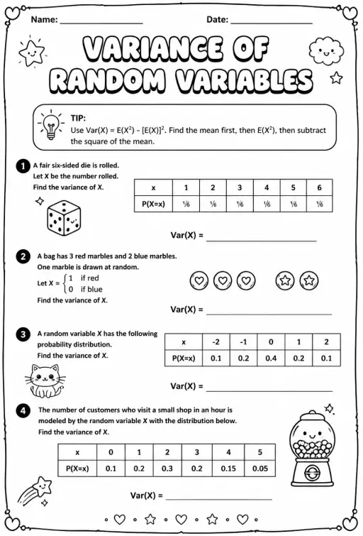 Variance of random variables
