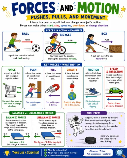 Forces and Motion Infographic