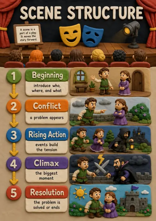 Scene Structure Drama Infographic