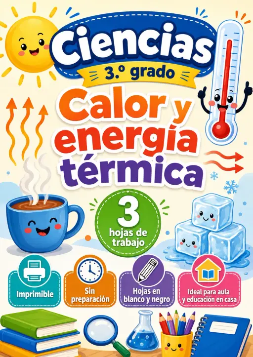 3.º grado - Calor y energía térmica - Paquete de ciencias en español