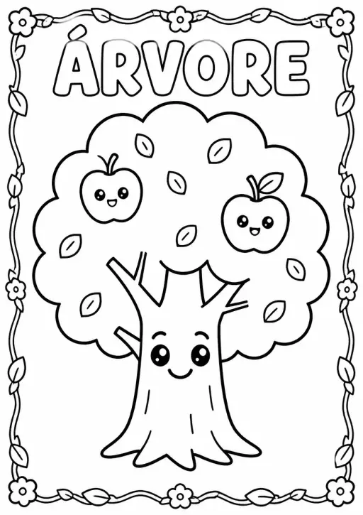 Desenho de Árvore para Colorir