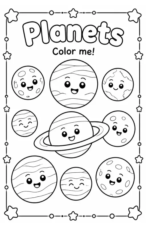Planets Coloring Pages