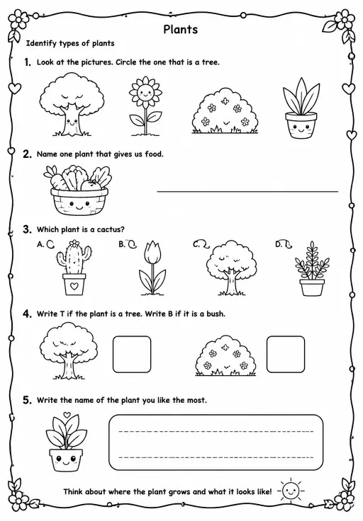 Identify types of plants