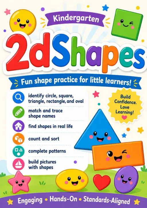 2d Shapes Worksheet Pack