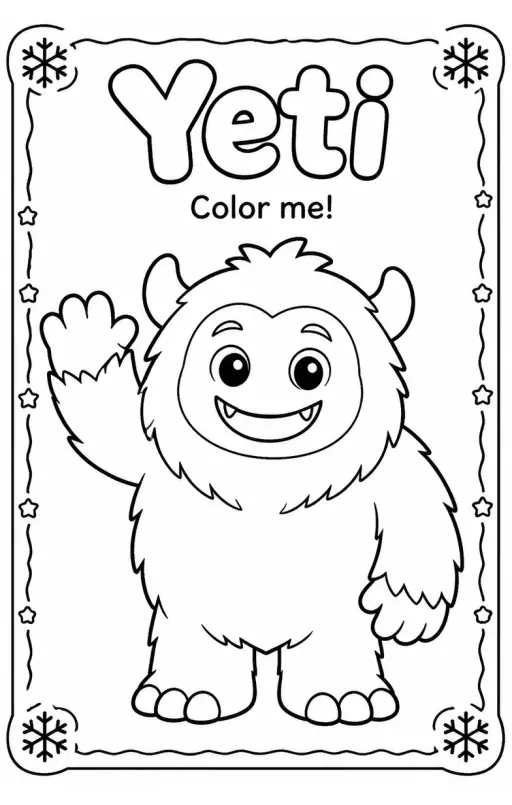 Yeti Coloring Pages