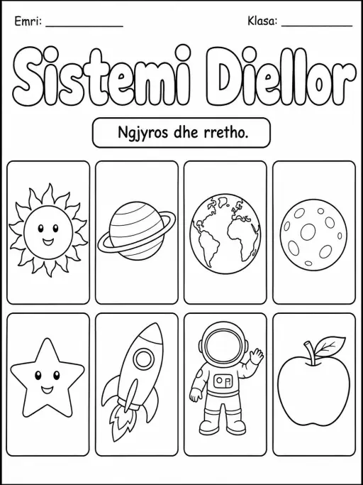 Sistemi diellor - Pako fletësh pune