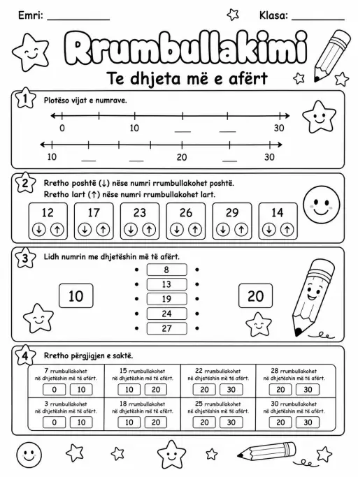 Të dhjeta më e afërt - Pako fletësh pune