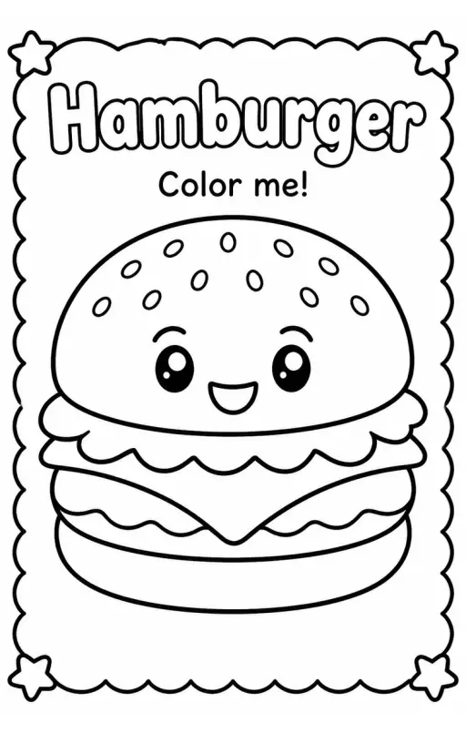 Hamburger Coloring Pages