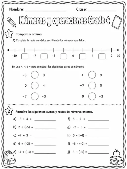 4.º grado - números y conteo - Paquete de fichas - Conjunto 2