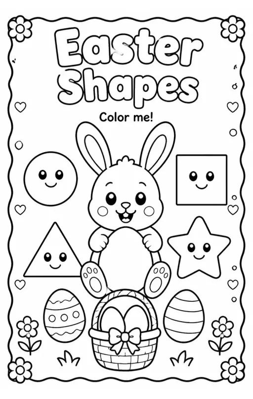 Easter Shapes Coloring Page