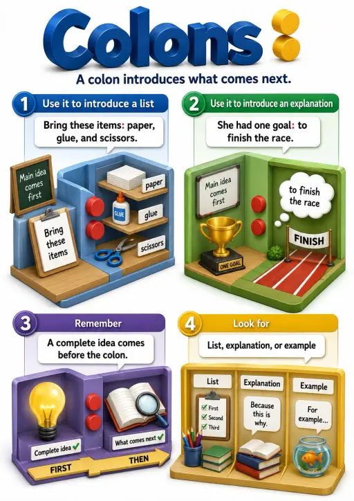 Colons Punctuation Infographic
