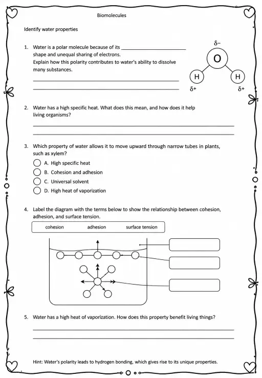Identify water properties