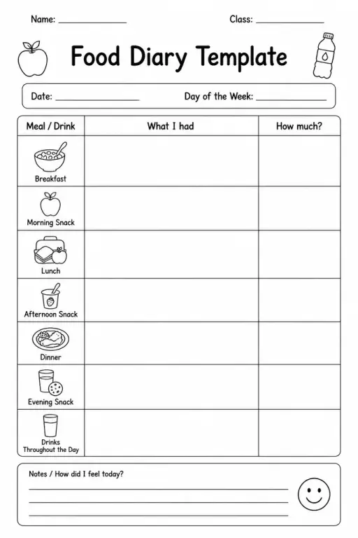 Food Diary Template