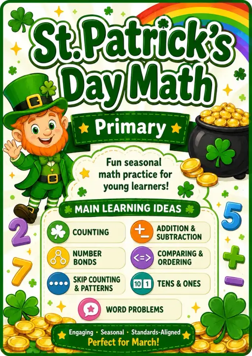 St. Patrick's Day Math Worksheet Pack