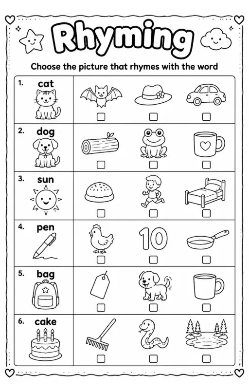 Choose the picture that rhymes with the word